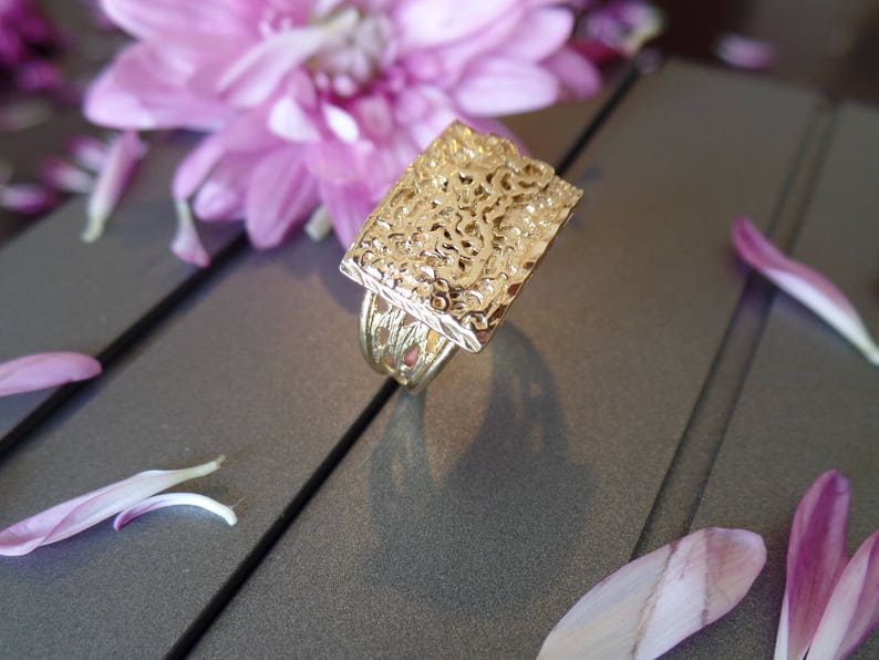 Filigree ring 14k GOLD Filled handmade jewelry gifts for women 14k gold ring womens jewelry lace ring
