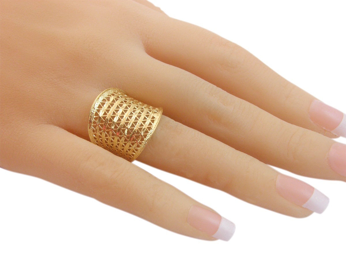 Lace Ring GOLD Filled Ring Filigree Gold Ring Lace Ring Etsy