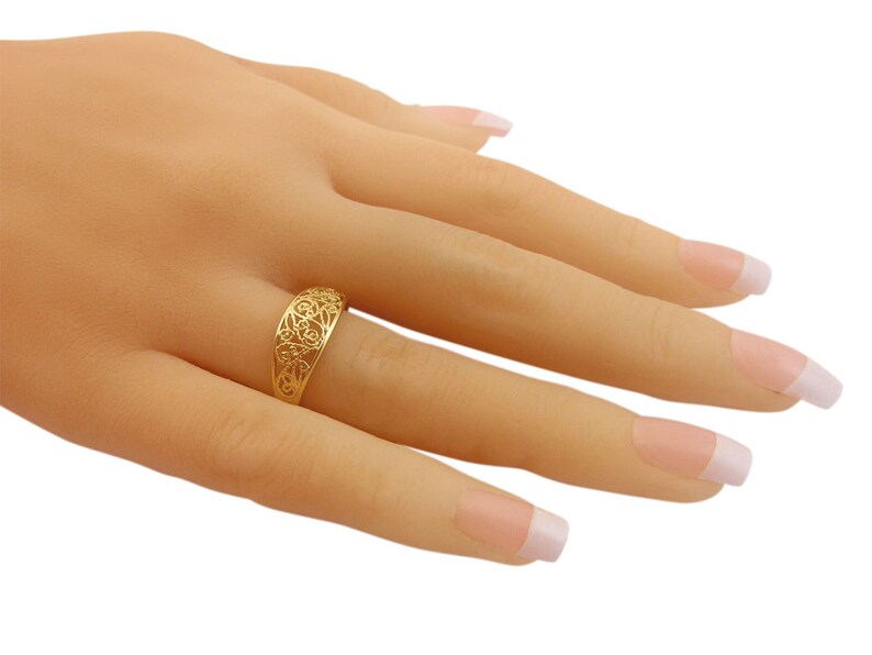 14K GOLD Filled Ring handmade jewelry filigree rings rings Etsy