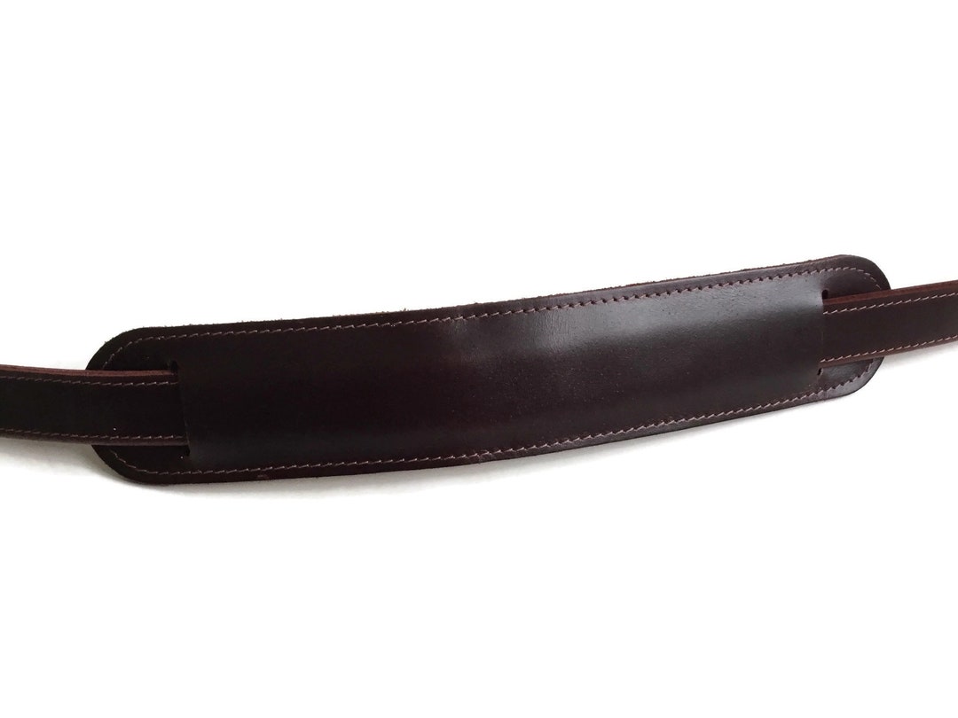Wide Leather Shoulder Strap Pad With Snap Fasteners Pressure Etsy