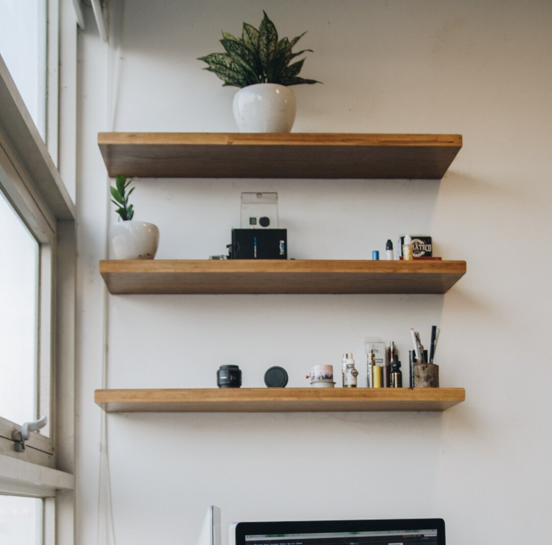 One Floating Shelf With Hidden Brackets, Wall Shelf, Custom Open