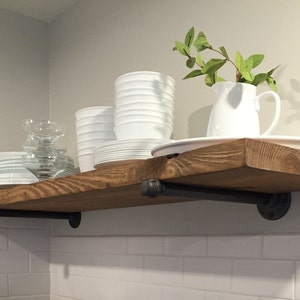 Many Sizes Rustic Industrial Floating Shelves WITHOUT PIPE BRACKETS, Wall shelves, Pipe shelving, Rustic wood shelf, Farmhouse shelves