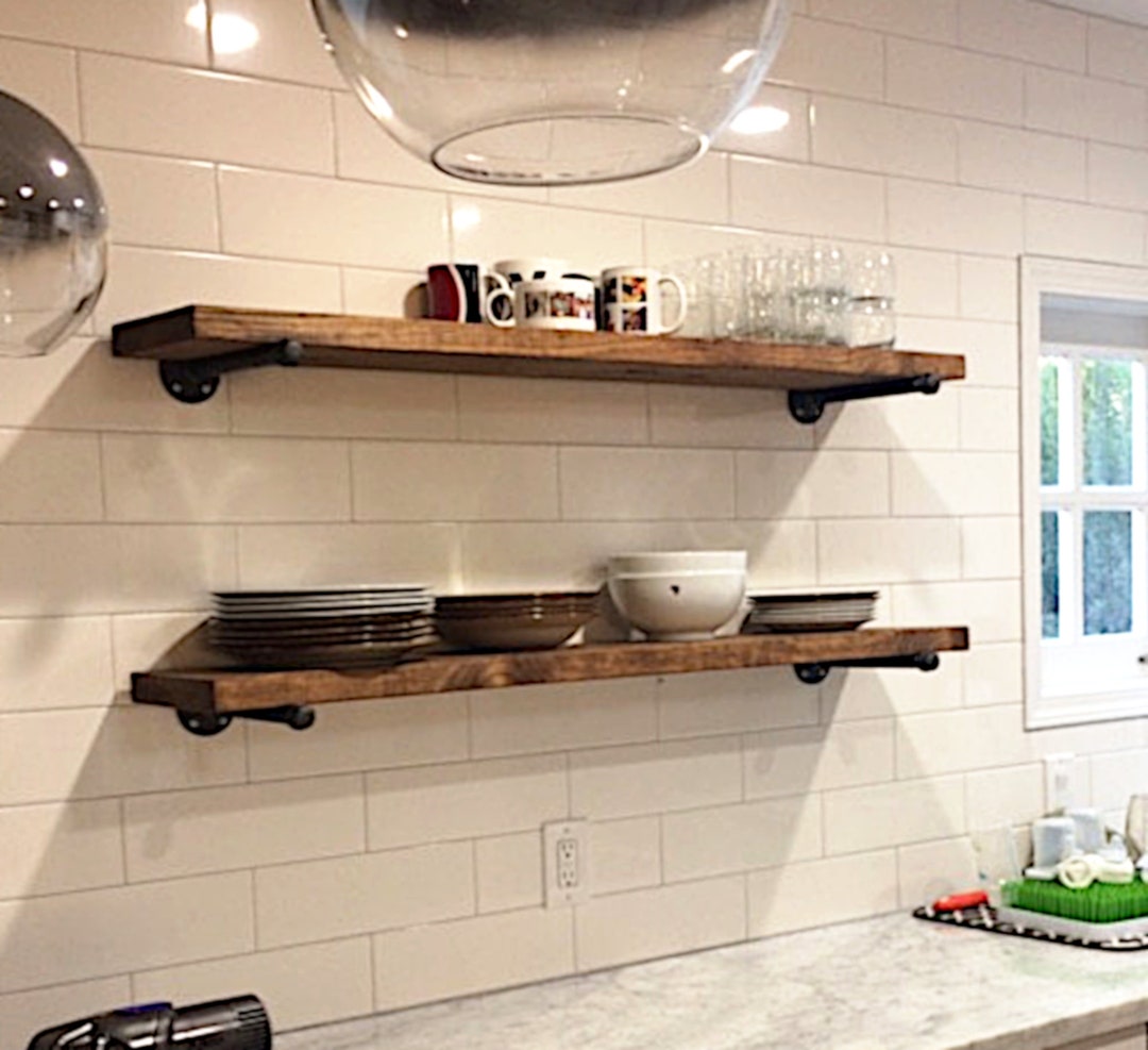 Wrought iron wall shelves for kitchen discount