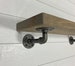 Free Shipping Farmhouse Rustic Industrial Floating Shelves, Angled pipe brackets, Custom Wall shelf, Pinewood shelf, Rustic wood shelf 
