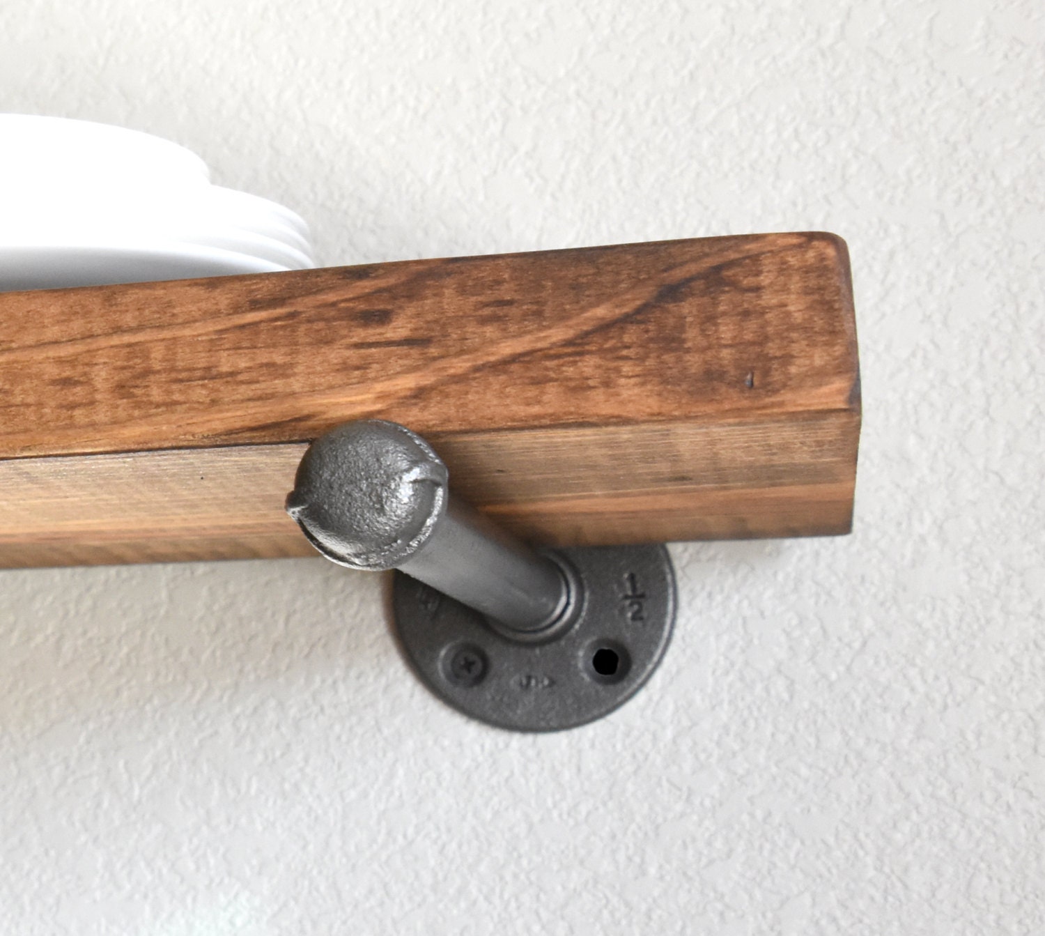 Industrial Floating Shelves Brackets Pipe Wall Shelf Supports Rustic Wood Hangers