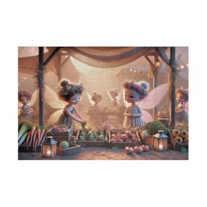 FAERY LIFE Faery Kids on Market Day Jigsaw Puzzle- 110 252 520 1014 piece options