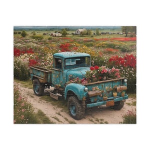 FLOWERY OLD TRUCKS 40 Jigsaw Puzzle- 110 252 520 1014 piece options
