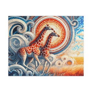 MOSAIC SERIES- GIRAFFE 4 Jigsaw Puzzle- 110 252 520 1014 piece options