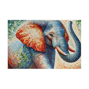 MOSAIC SERIES- ELEPHANT 3 Jigsaw Puzzle- 110 252 520 1014 piece options