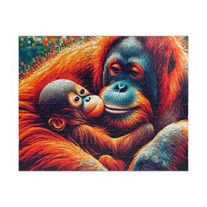 MOSAIC SERIES- ORANGUTAN 4 Jigsaw Puzzle- 110 252 520 1014 piece options