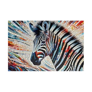 MOSAIC SERIES- ZEBRA 3 Jigsaw Puzzle- 110 252 520 1014 piece options
