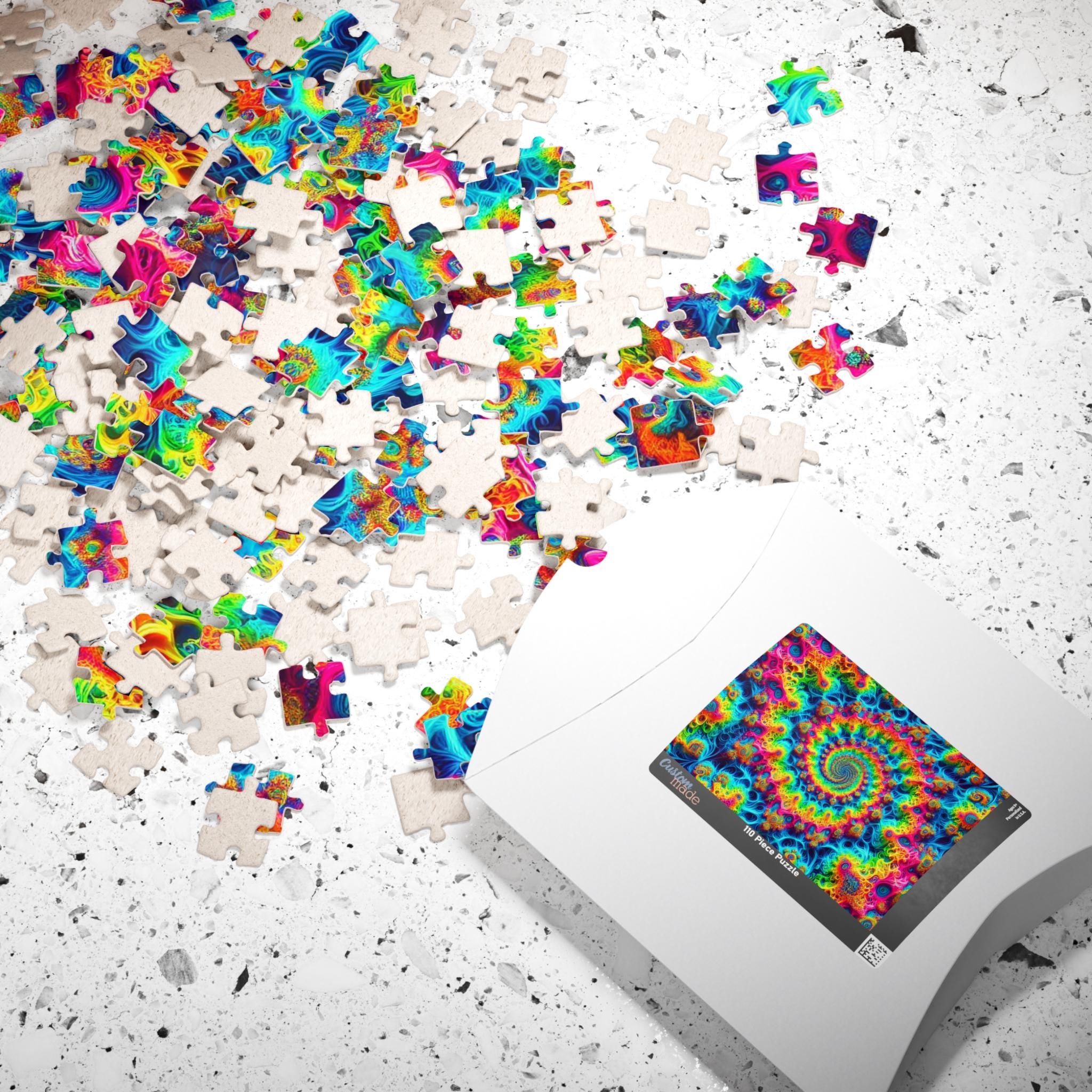 MANDELBROT SET FRACTAL Neon Jigsaw Puzzle- 110 252 520 1014