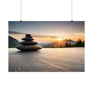 ABRAZANDO TU ZEN - Sunrise Serenity * Póster de pared * Serie Batalla de bandas * 5 opciones de tamaño
