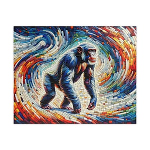 MOSAIC SERIES- CHIMPANZEE 2 Jigsaw Puzzle- 110 252 520 1014 piece options