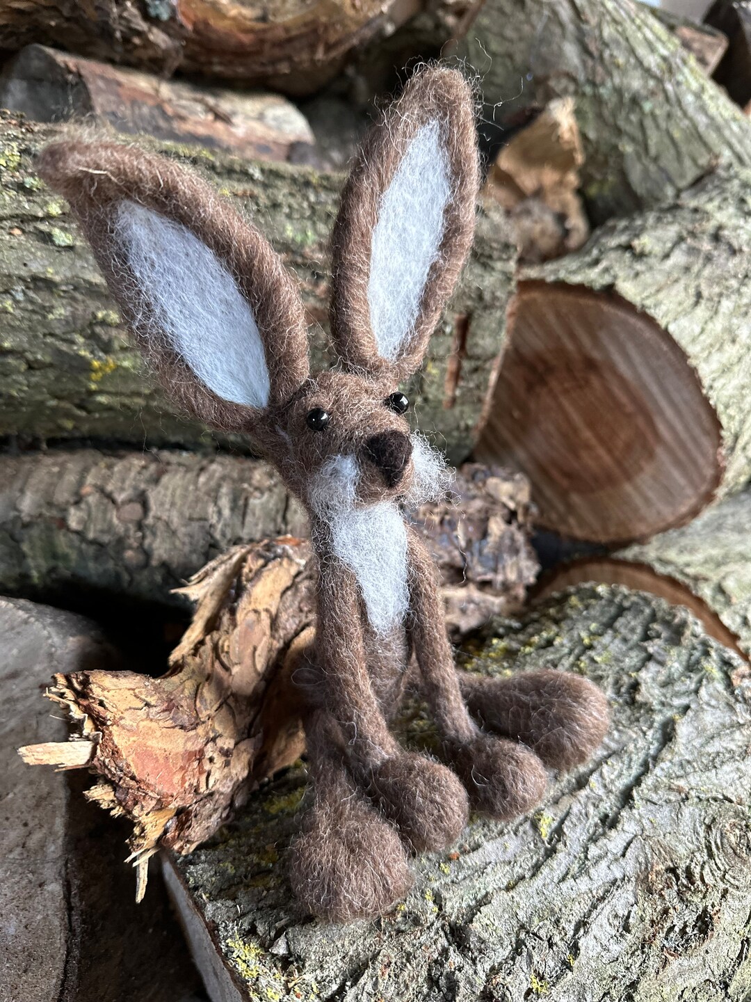 Needle Felted Hare - Etsy