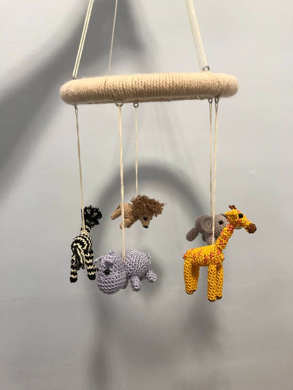 crochet cot mobile