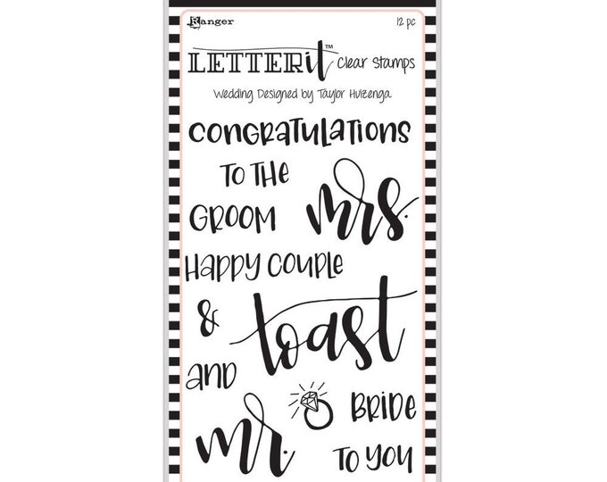 Ranger WEDDING Letter It Clear Stamp Set "The Perfect Sentiment Stamp Set" LEC59332