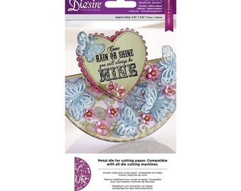 Crafter's Companion DS-CAD-GBUT Die'Sire Create-A-Card Metal Dies Butterfly Garden 2.8" X 5.8"