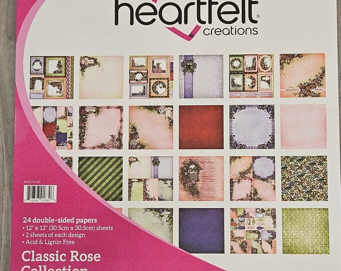 Heartfelt Creations Classic Rose Collection 12" x 12" HCDP1-270