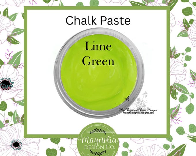 Lime Green Chalk Paste-Magnolia Design Co-Chalk Paste for Stencils-Chalk Art-DIY-Craft Supplies