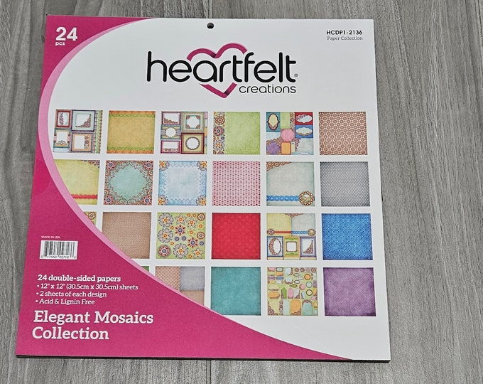 Heartfelt Creations Elegant Mosaics Collection 12" x 12" HCDP1-2136