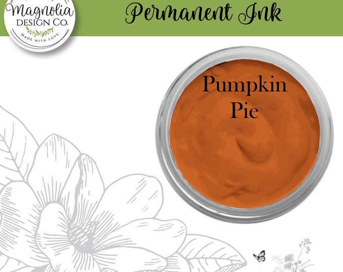 Pumpkin Pie Permanent Ink-Magnolia Design Co-Permanent Ink for Stencils-Permanent Ink for Fabrric-Chalk Art-DIY-Craft Supplies