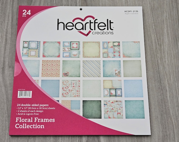 Heartfelt Creations Floral Frames Collection 12" x 12" HCDP1-2135