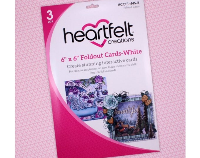 Heartfelt Creations 6 X 6 Foldout Cardswhite Etsy
