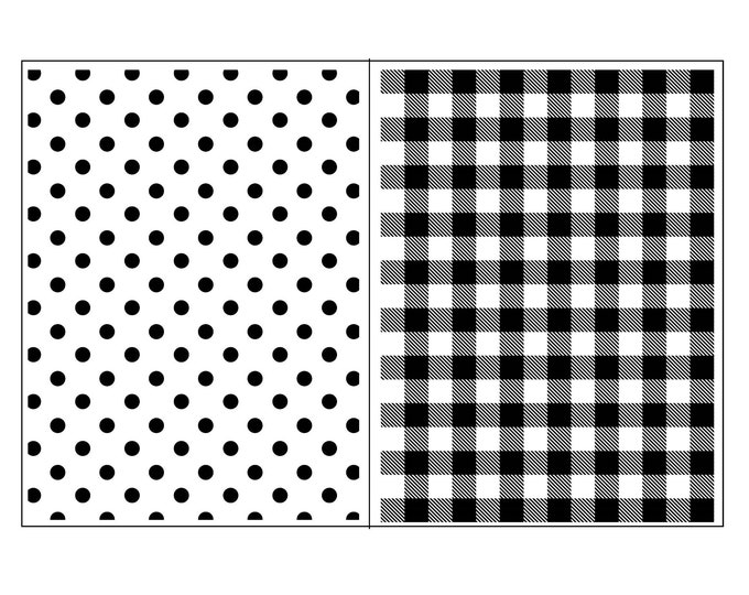 Magnolia Design Co-Dots and Mini Plaid-Reusable Adhesive Silkscreen Stencil 12" x 18"-Chalk Art DIY