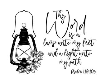 Magnolia Design Co-Lamp Unto My Feet-Reusable Adhesive Silkscreen Stencil 8.5" X 11"-Chalk Art DIY