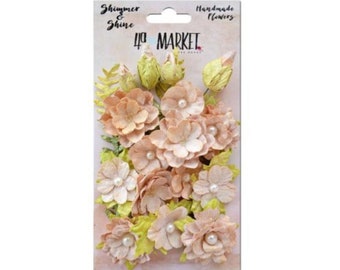 49 & Market- Shimmer and Shine - Amber Melange-Flowers Embellishment SS-274