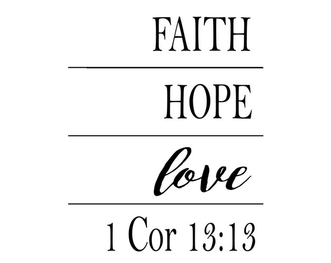 Magnolia Design Co-Book Words (Faith Hope Love)-Reusable Adhesive Silkscreen Stencil 5"X7"-Chalk Art DIY