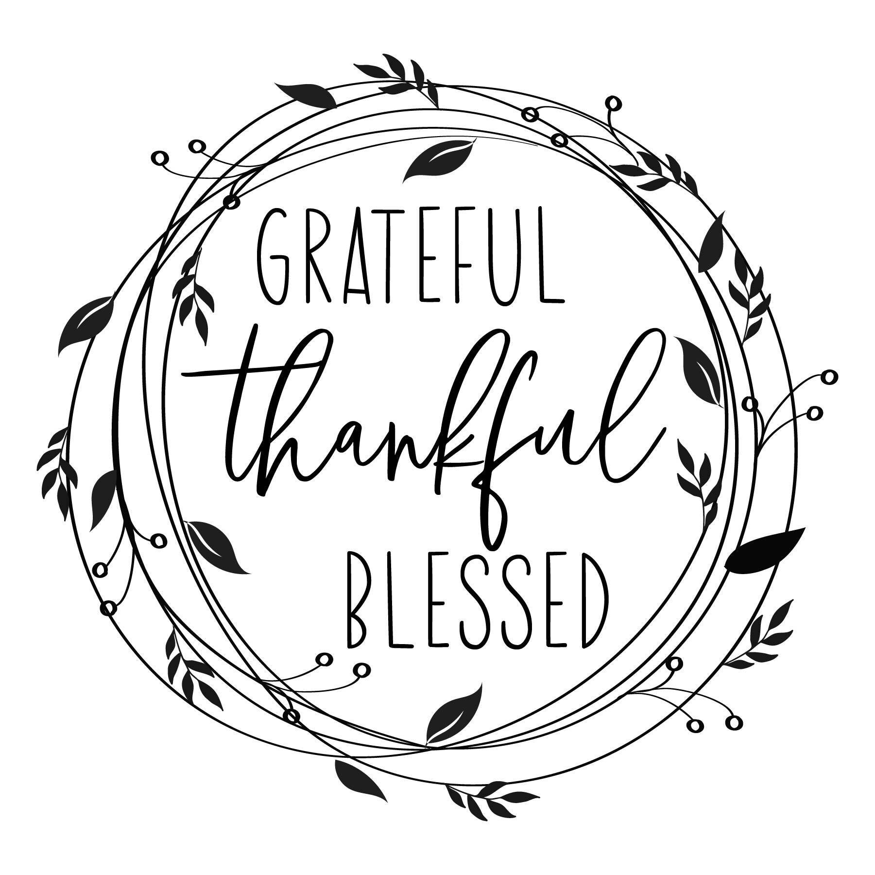 Magnolia Design Co Grateful Wreath Reusable Adhesive Etsy