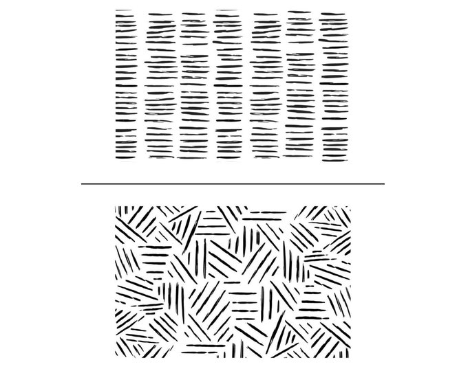 Magnolia Design Co-Mini Patterns Abstract Lines-Reusable Adhesive Silkscreen Stencil 8.5" x 11"-Chalk Art DIY