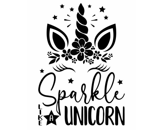 Magnolia Design Co-Sparkle Like A Unicorn-Reusable Adhesive Silkscreen Stencil 8.5" x 11"-Chalk Art DIY