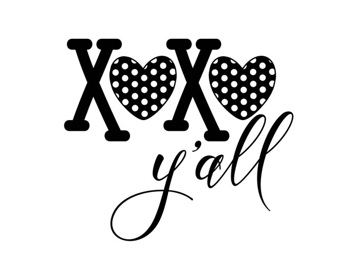 Magnolia Design Co-XOXO Yall-Reusable Adhesive Silkscreen Stencil 8.5" x 11"-Chalk Art DIY