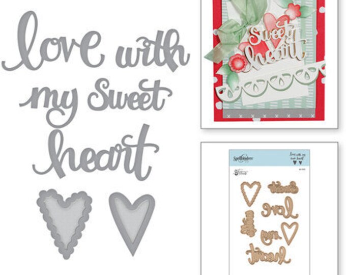 Spellbinders Shapeabilities Sew Sweet Sentiments Etched Dies by Tammy Tutterow S4-913