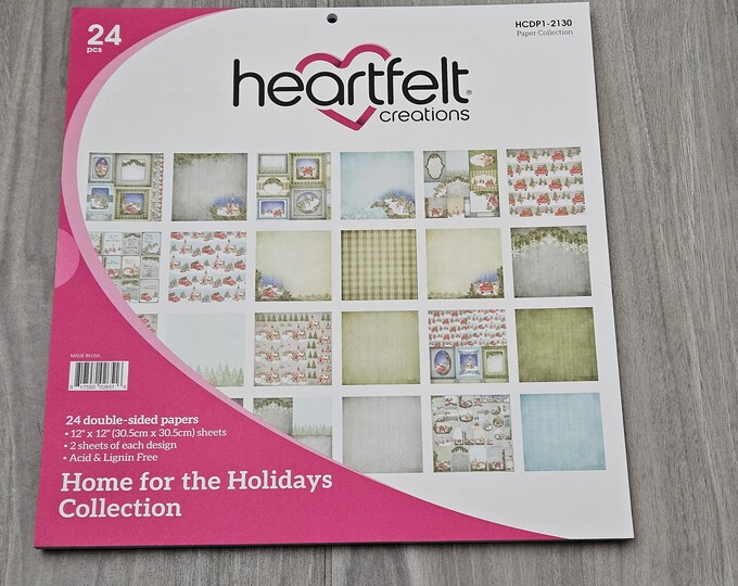 Heartfelt Creations Home for the Holidays Collection 12" x 12" HCDP1-2130