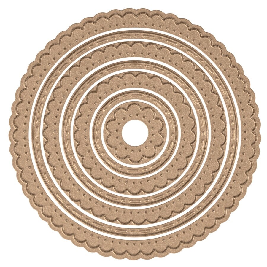 Spellbinders Nestabilities Fancy Edged Circle Etched Dies S4903