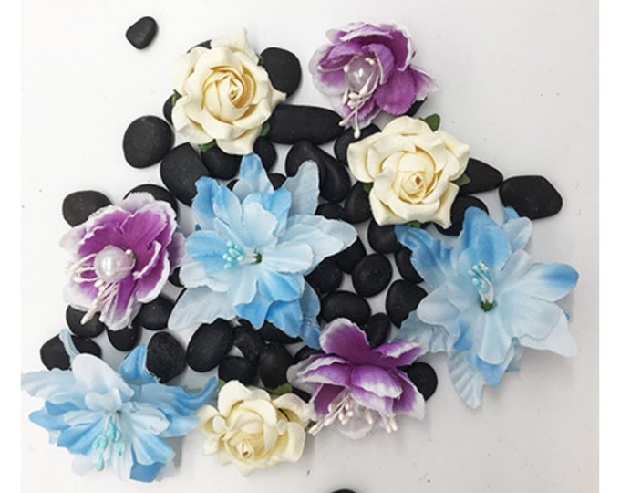 Blue Fern Studios - Happy Accident 2 - Happy Blossoms-Flowers Embellishment BFS-FL-68627
