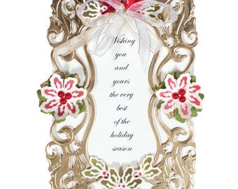 Spellbinders Shapeabilities Stacey Caron Holiday Christmas Dove Frame  Etched Dies S6-102
