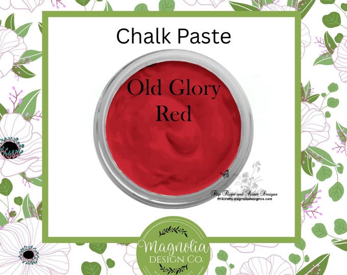 Old Glory Red Chalk Paste-Magnolia Design Co-Chalk Paste for Stencils-Chalk Art-DIY-Craft Supplies