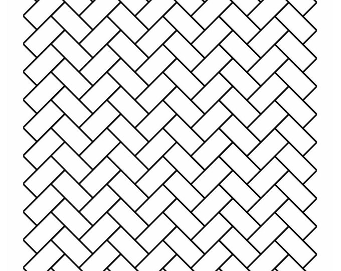 Magnolia Design Co-Subway Tile Pattern-Reusable Adhesive Silkscreen Stencil 15" x 15"-Chalk Art DIY