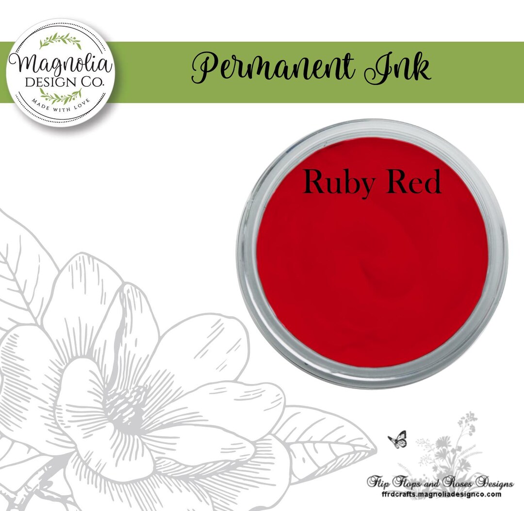 Ruby Red Permanent Ink-magnolia Design Co-permanent Ink for Stencils ...