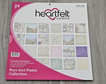 Heartfelt Creations Purr-fect Posies Collection 12" x 12" HCDP1-2102