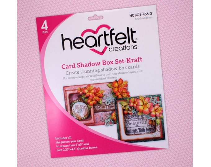 Heartfelt Creations Card Shadow Box Set-Kraft Shadow Box Card Set - Greeting Card Kit HCBC1-456-3