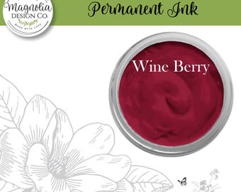 Wine Berry Permanent Ink-Magnolia Design Co-Permanent Ink for Stencils-Permanent Ink for Fabrric-Chalk Art-DIY-Craft Supplies