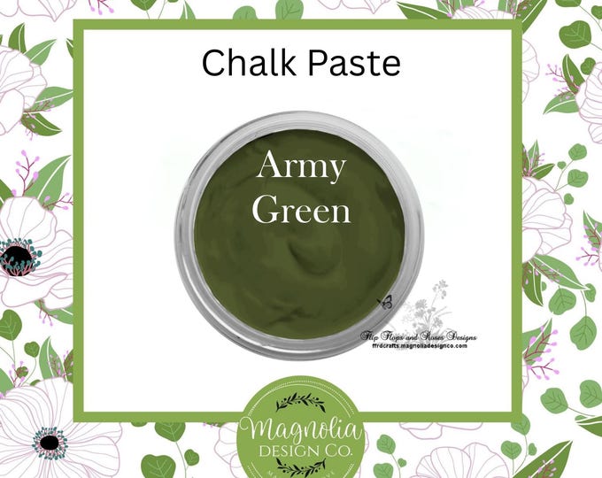 Army Green Chalk Paste-Magnolia Design Co-Chalk Paste for Stencils-Chalk Art-DIY-Craft Supplies
