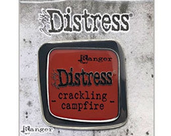 Tim Holtz Ranger Distress Enamel Collector Pin, Crackling Campfire (2020 New Colors!)