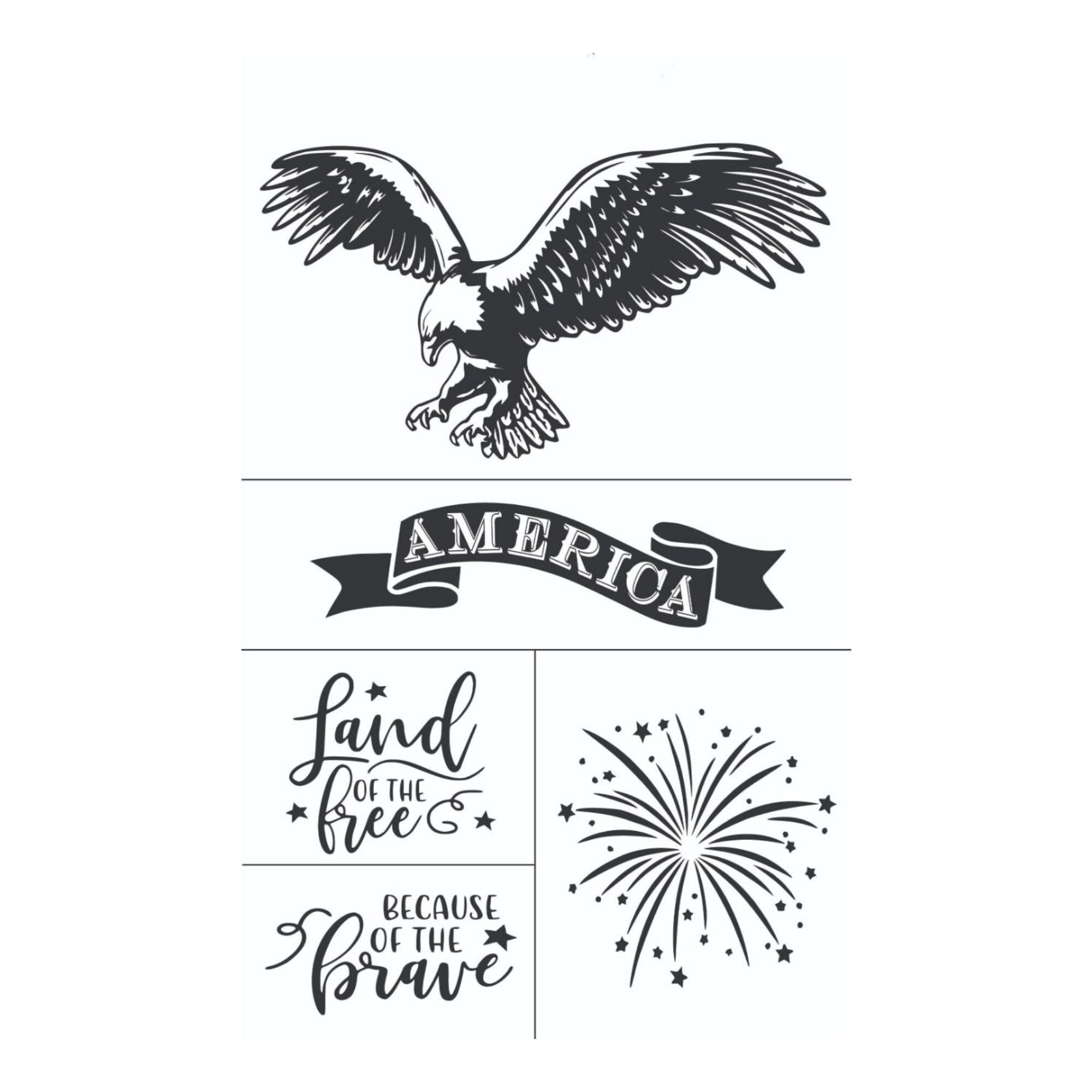 Magnolia Design Co American Eagle Reusable Adhesive Silkscreen Etsy